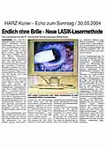 Endlich ohne Brille - Neue LASIK-Lasermethode