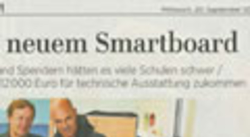 Dank Spenden zu neuem Smartboard